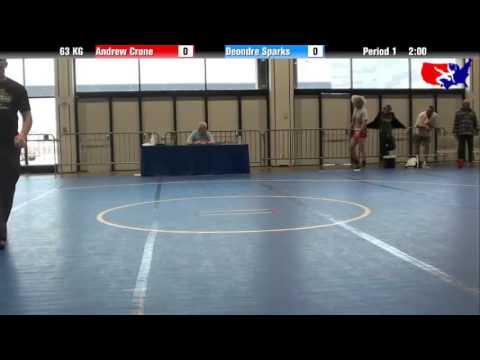 Andrew Crone vs. Deondre Sparks at 2013 Junior Nationals - FILA - GR