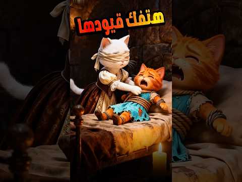 القطة مياو انقذت قطقوطة من مرات ابوها 👌 #catvideos #funnycatvideos #cats #aicats