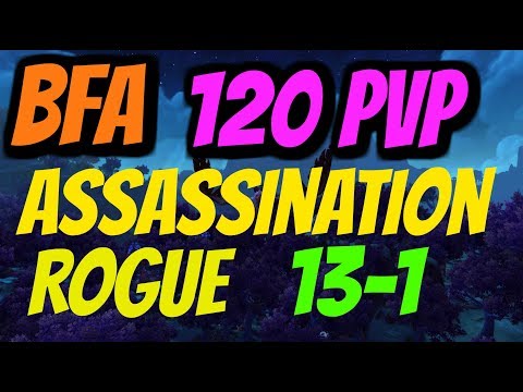 WoW BFA BETA 120 Assassination Rogue Battleground PvP - 13-1