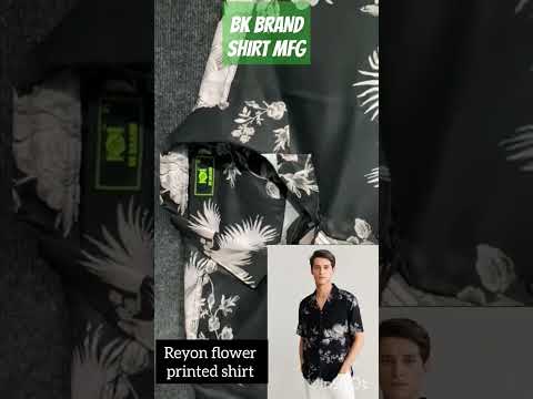 BK BRAND mens digital printed reyon shirt