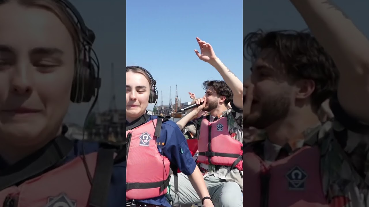 DRUM & BASS SET ON A ROWING BOAT 🚣🌞 #SHORTS