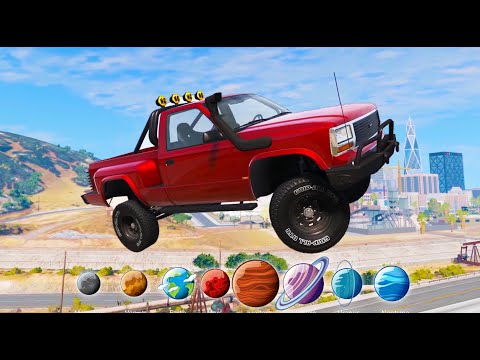 Testing Gravity Settings Found On Various Planets PART 1 | BeamNG Drive 4K Ultra HD