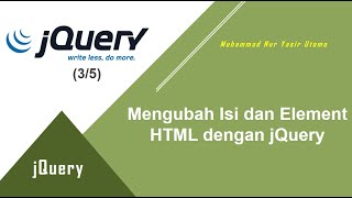 jQuery: Manipulasi HTML dengan jQuery (Get, Set, Add dan Remove HTML) (3/5)