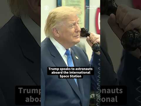 Trump speaks to astronauts aboard the International Space Station #shorts