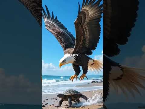 How Eagles Crack The Unbreakable Turtle Shell! 🦅🐢 #shorts