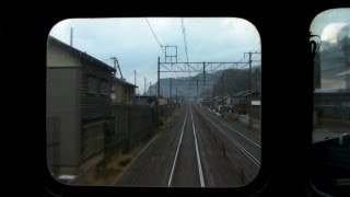 preview picture of video 'JR北陸本線・前面展望 梶屋敷駅から浦本駅(春を待つ沿線) Train front view'
