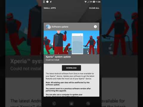 Sony Xperia Hide Software Update Notification