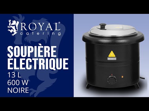 Vidéo - Soupière électrique - 13 l - 600 W - Noire