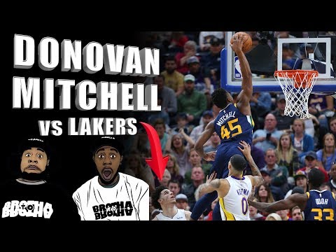 Donovan Mitchell DOMINATES Lonzo Ball! - 22 Pts   Jazz vs Lakers Highlights (2017-10-28) REACTION ᴴᴰ