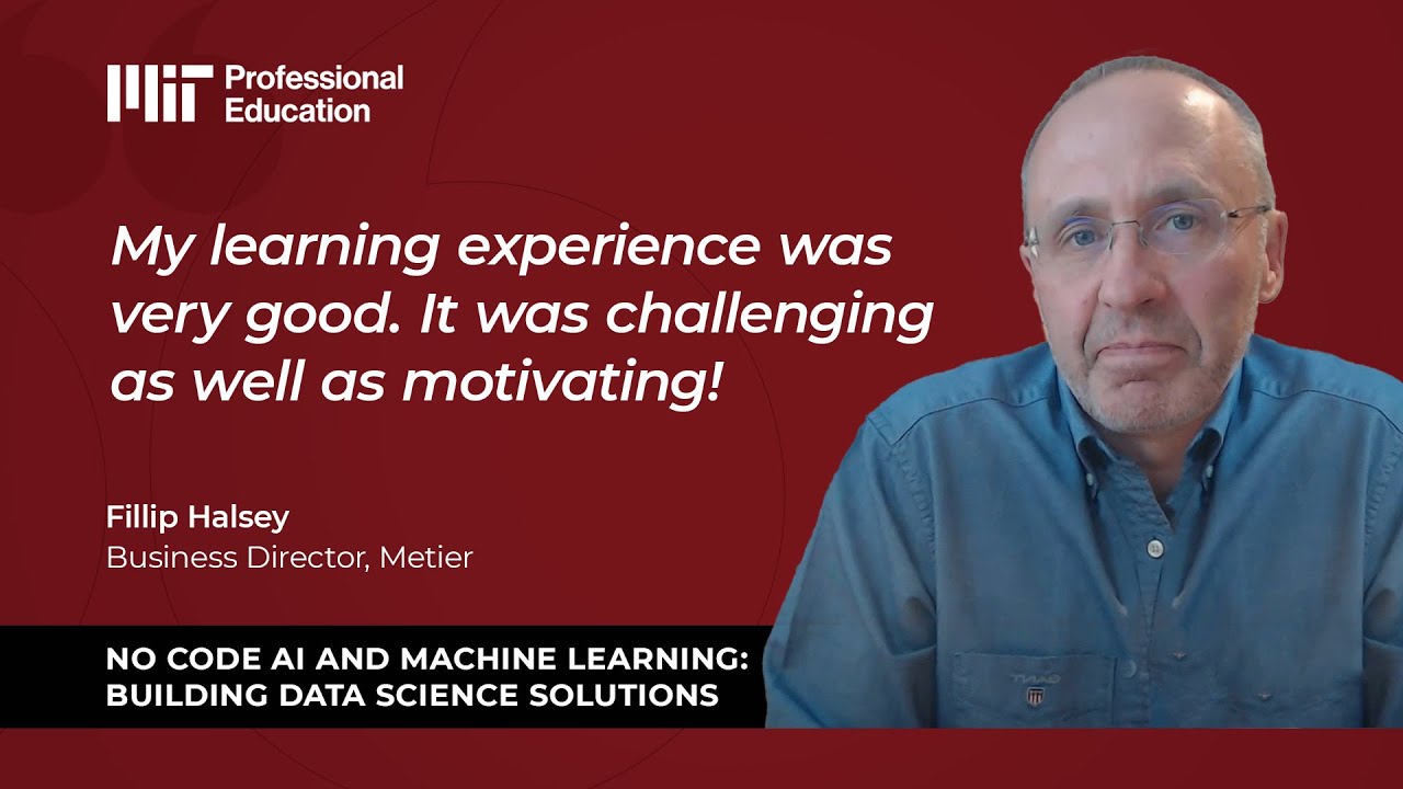 MIT No Code AI Program Review by Filip Halsey, Business Director