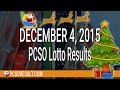 PCSO Lotto Results December 4, 2015 (6/58, 6/45 ...
