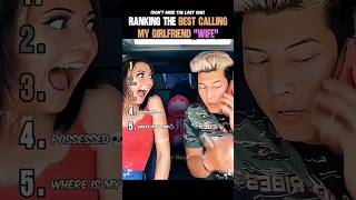 Ranking the Best Calling My Girlfriend “Wife” #girlfriends #wife #ranking #usa Ranking the Best Calling My Girlfriend “Wife” #girlfriends #wife #ranking #usa