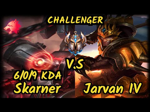 Abbedagge (SKARNER) vs JARVAN IV - 6/0/9 KDA JUNGLE CHALLENGER GAMEPLAY - EUW