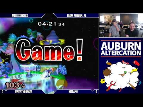Auburn Altercation #2: Melee WR2 - SweatyBurger (Falco) vs. mslano (Peach)