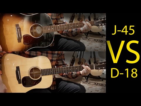 Gibson J45 vs Martin D18 : Acoustic Guitar Comparison 2023