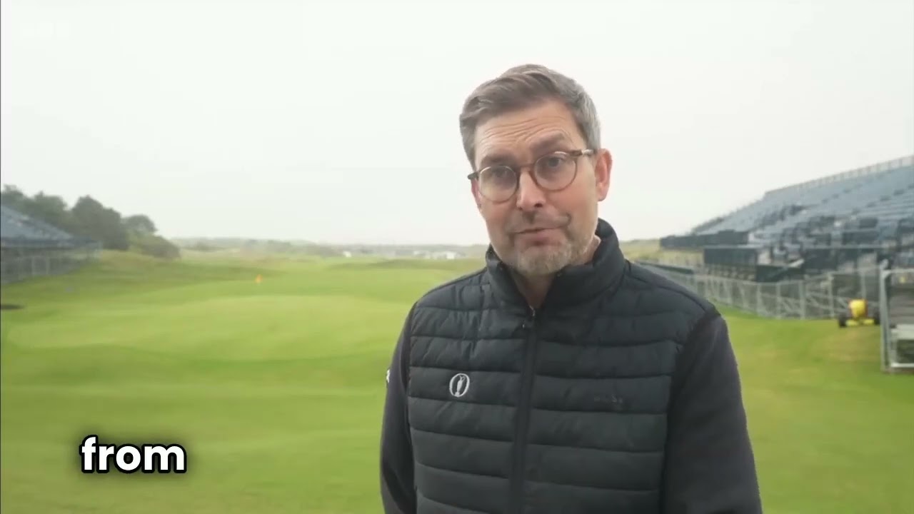 Maeve Schaffer on BBC News discussing the Open golf championship in the North West