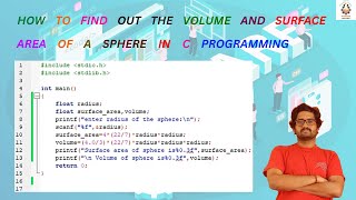 Download the video "How to find out the volume and surface area of a sphere in C programming"