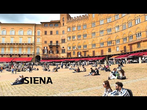 [4K]🇮🇹 Walking Tour of Siena, Italy: Piazza del Campo, Duomo di Siena, Dinner at Nonna Gina🍝🍷 2023