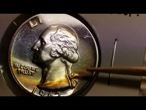 1962 proof quarter's toned!