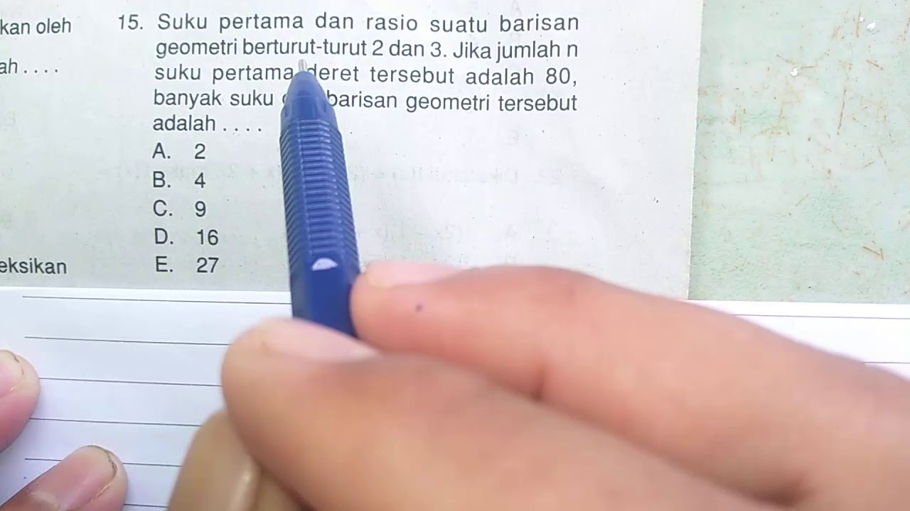 Deret Geometri - Contoh soal deret geometri