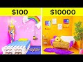 COOL ROOM MAKEOVER CHALLENGE Rich Vs Broke Cheap VS Expensive Items For Your Room By 123 GO
