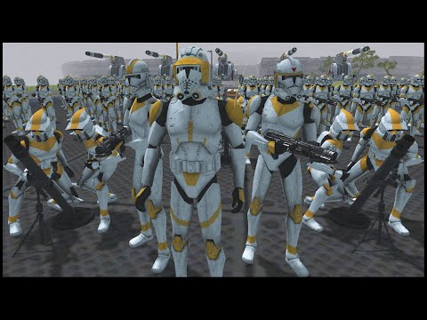 Realistic Clone Wars FORTRESS SIEGE   Men of War Star Wars Mod Battle Simulator