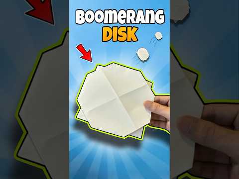 Easiest Boomerang Disk | How to Make Paper Boomerang 🥏#shorts