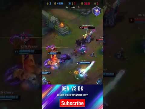 GEN vs DK  League of legends Worlds 2022 | Quarterfinals | Lol Esports #shorts #lol #leagueoflegends