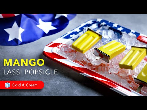 Creamy Mango Lassi Popsicle | Easy 4th of July BBQ Recipe | Easy Mango Ice Cream Recipe