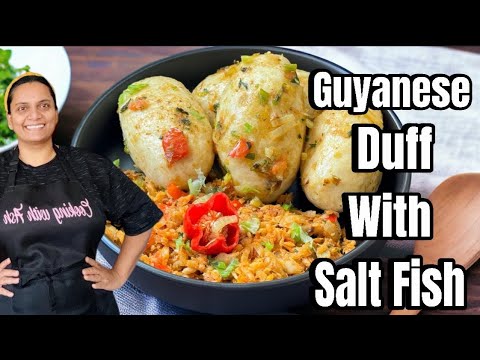 Soft & Fluffy Guyanese Duff With Salt Fish 🇬🇾#viralvideo #guyaneserecipe #recipes
