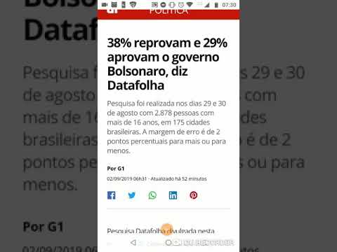 G1 e datafolha MENTEM: aprovação governo bolsonaro NÃO é apenas 29%! [Fake News]