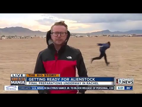 Guy Does Naruto Run Pass News Reporter!
