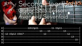 Second Heartbeat Guitar Solo Lesson - Avenged Sevenfold (with tabs)