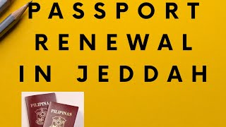 Passport Renewal In Jeddah
