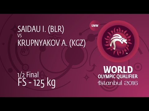 1/2 FS - 125 kg: I. SAIDAU (BLR) df. A. KRUPNYAKOV (KGZ), 10-6