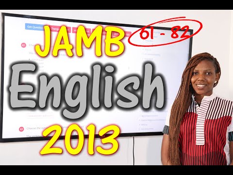 JAMB CBT English 2013 Past Questions 61 - 82