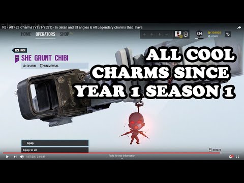 R6 - All 429 Charms (Y1S1-Y5S1) - In all angles & All Legendary charms that I have