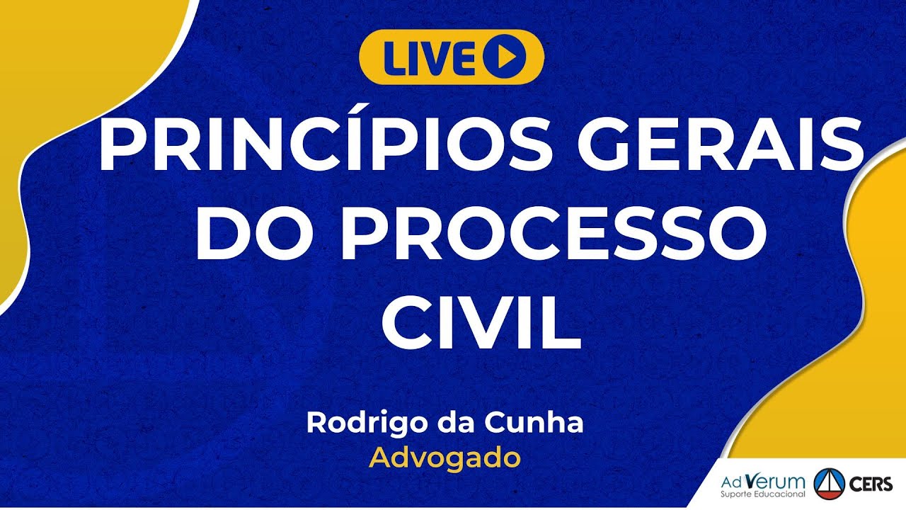 Princípios gerais do Processo Civil | Prof. Rodrigo da Cunha