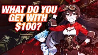 GENSHIN IMPACT! WHAT DO YOU GET WITH $100 IN THIS GAME!? MUST WATCH UNTIL THE END! 5 STAR SUMMONS