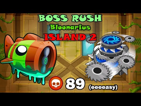 Boss Rush Island 2 | EASY 89 Pops | Bloonarius | Chutes | Bloons TD 6
