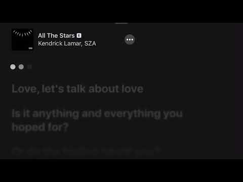 Apple Music Lyric Video - Kendrick Lamar, SZA - All The Stars Lyrics