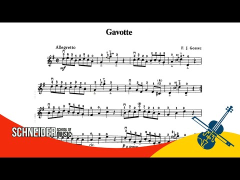 17 - Gavotte,  F. J. GOSSEC [ Suzuki Book 1 ] Violin Sheet Music | Partitura para Violino