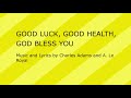 Good Luck Good Health God Bless You (Cover, with lyrics and chords)