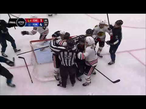 Toronto Maple Leafs Vs Chicago Blackhawks End-Of-Period Scrum