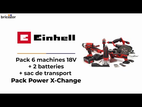 Pack 6 machines 18V + batteries + sac de transport EINHELL