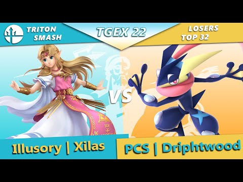TGEX 2022 - PCS | Driphtwood (Greninja) vs Illusory | Xilas (Zelda) - Losers Top 32 - SSBU