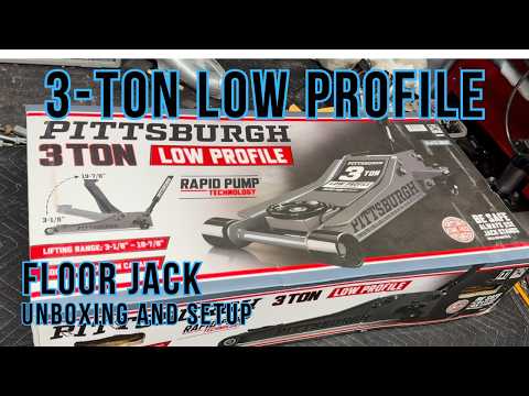 PITTSBURGH 3-TON LOW PROFILE FLOOR JACK (Unboxing and setup)