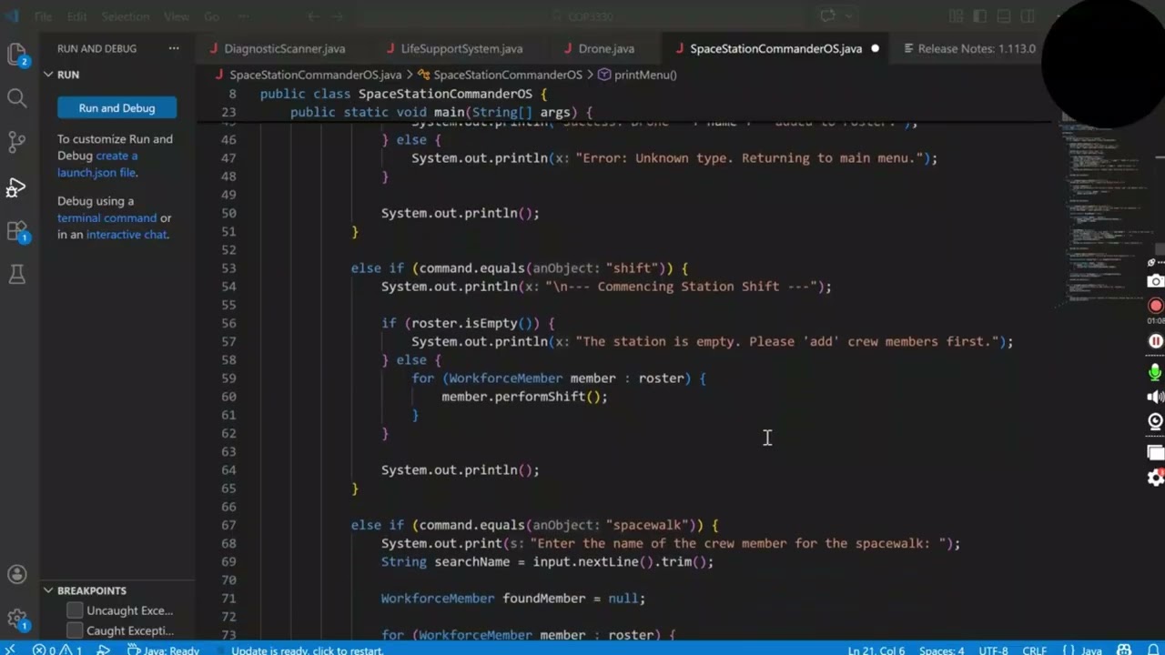 Assignment 3: Space Station OS Commander