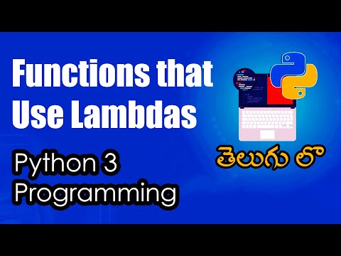 Common Functions That Use Lambdas Python Tutorials Python For Data Science Telugu