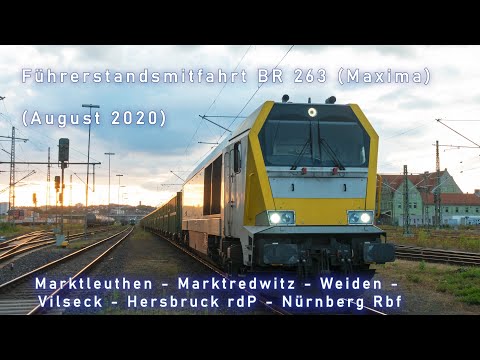 4k Führerstandsmitfahrt Voith Maxima Marktleuthen - Weiden - Nürnberg